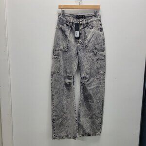 NWT Lioness Miami Vice Stonewash Baggy Skater Jeans Size 4